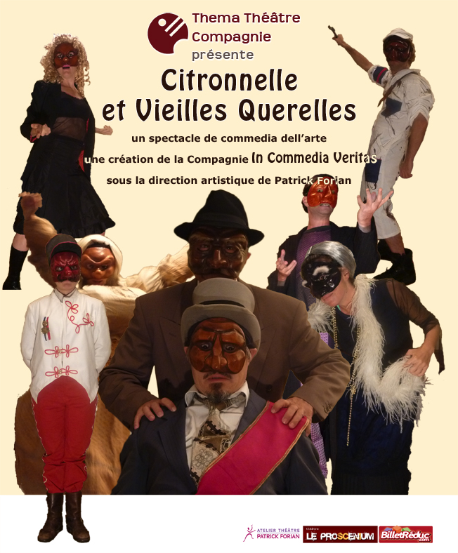 saffiche du pectacle de commedia dell’arte Citronnelle et Vieilles Querelles